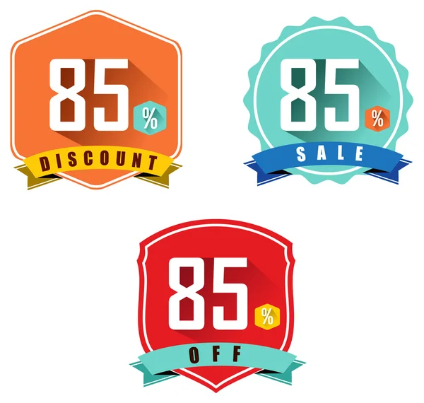 Set of 85 sale and discount — Stock Vector