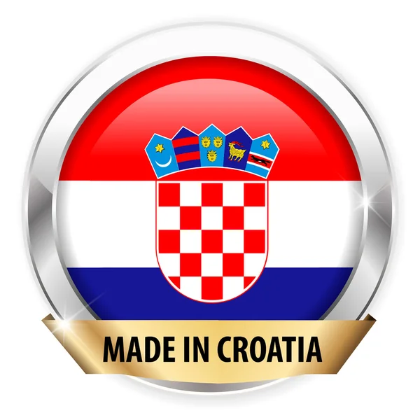 Hırvatistan silver rozeti de yapılmış — Stok Vektör