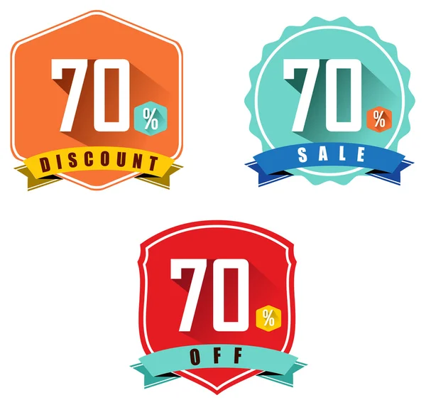 Set of 70 sale and discount — Stock Vector