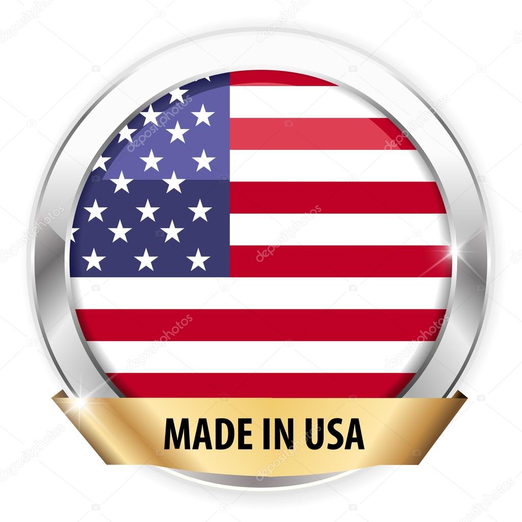 Made in usa silver badge