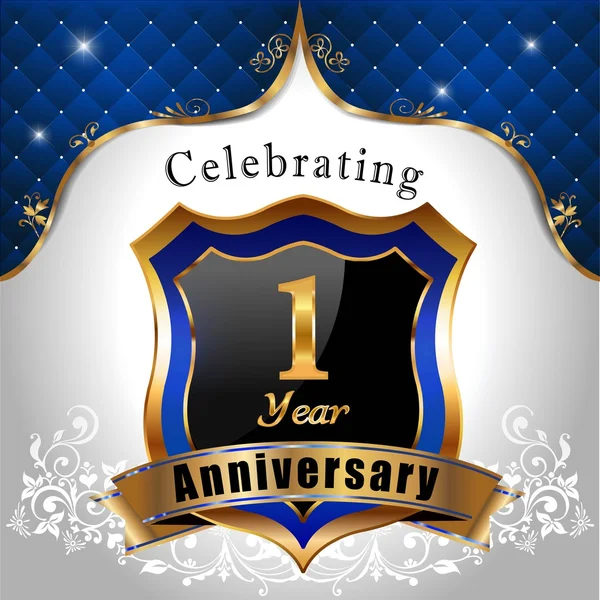 Celebrating 1 years anniversary — Stock Vector