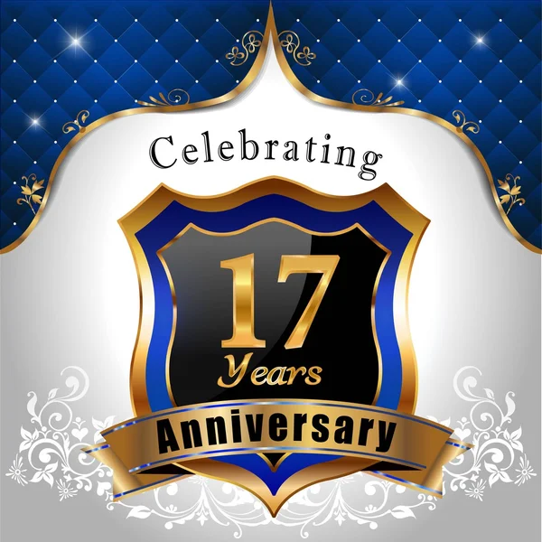 Celebrating 17 years anniversary — Stock Vector