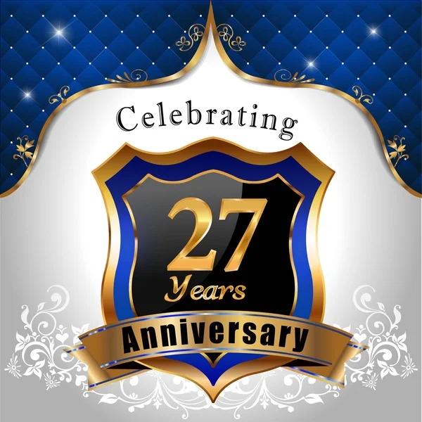 Celebrating 27 years anniversary — Stock Vector