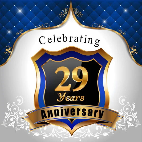 Celebrando 29 años de aniversario — Vector de stock