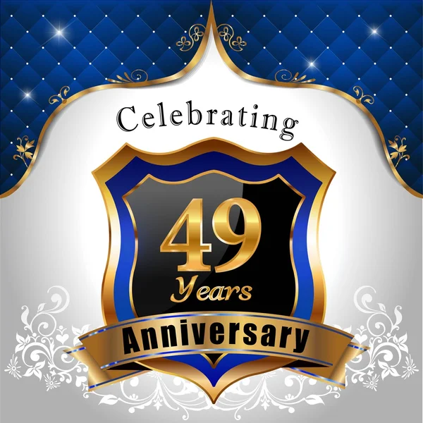 Celebrando 49 anos aniversário —  Vetores de Stock