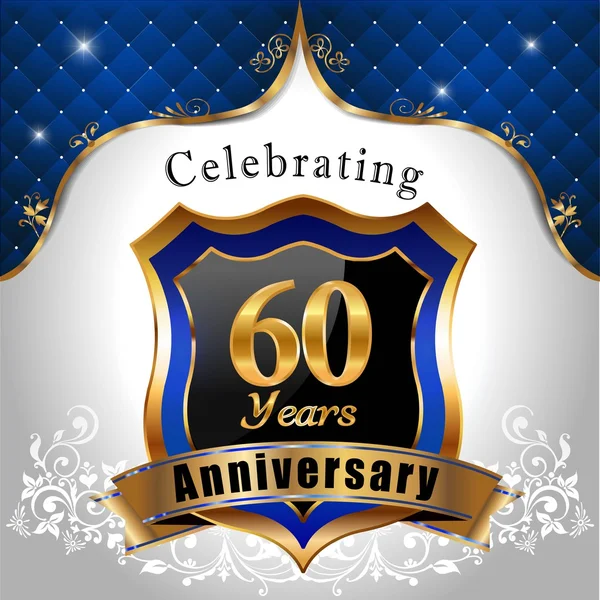 Celebrating 60 years anniversary — Stock Vector