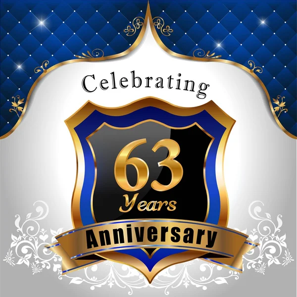 Celebrating 63 years anniversary — Stock Vector