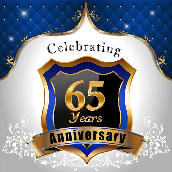 Celebrating 65 years anniversary — Stock Vector