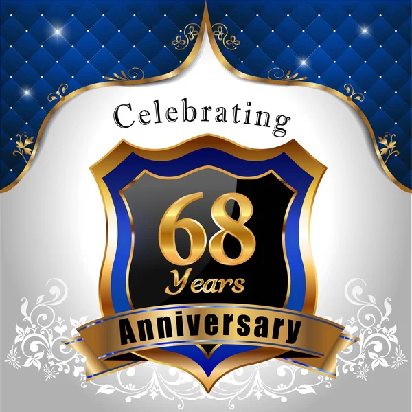 Festeggiamo 68 anni — Vettoriale Stock