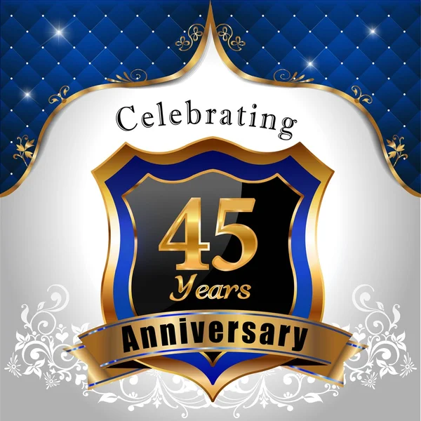 Celebrando 45 anos aniversário — Vetor de Stock