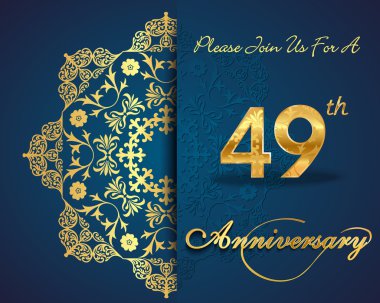 49 yıl yıldönümü kutlama desen