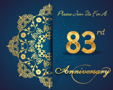 83 yıl yıldönümü kutlama desen
