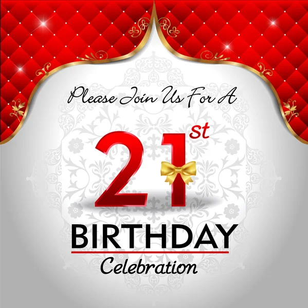 Celebrating 21 years birthday — Stock Vector