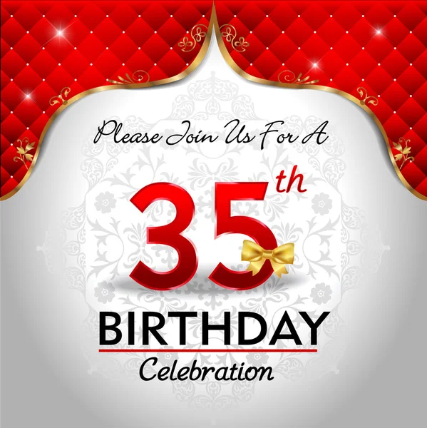 庆祝 35 岁生日 — 图库矢量图片