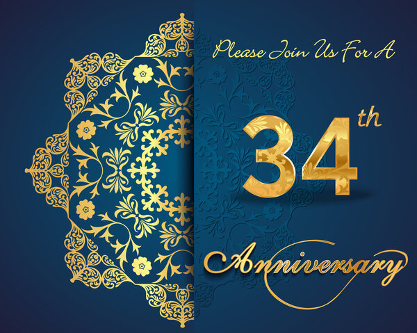 34 year anniversary celebration pattern