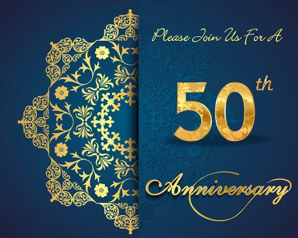 50 años patrón de celebración aniversario — Vector de stock