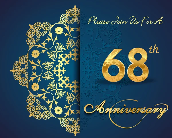 68 έτος επέτειος εορτασμού μοτίβο — Διανυσματικό Αρχείο
