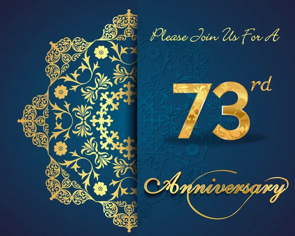 73 años patrón de celebración aniversario — Vector de stock