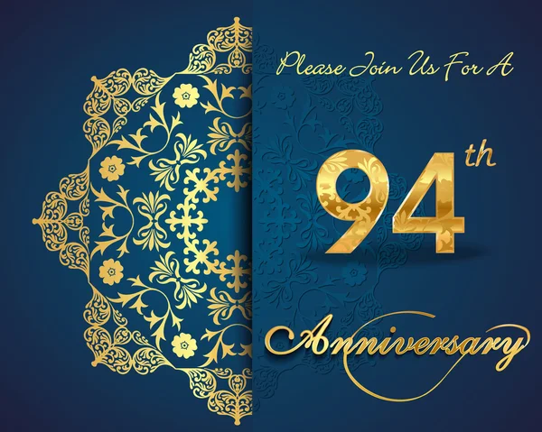 94 année anniversaire modèle de célébration — Image vectorielle