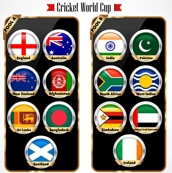 Cricket 2015 match schedule — Stock Vector