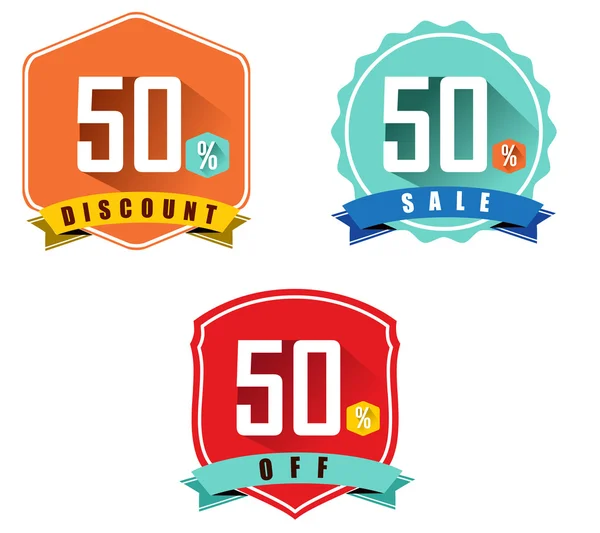 50 percent sale and discount — Stock Vector