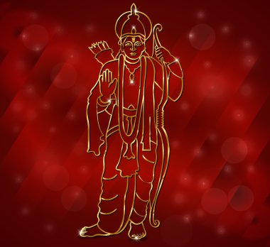 Diwali için illüstrasyon Lord Ram ile Shri ram