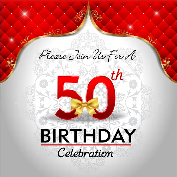 Celebrating 50 years birthday — Stock Vector