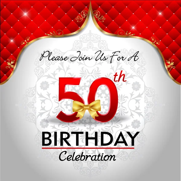 庆祝 50 岁生日 — 图库矢量图片