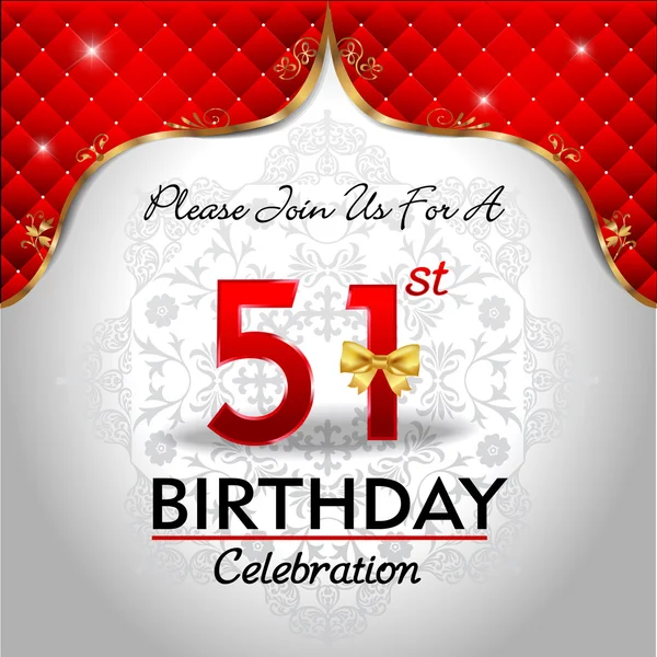 51 χρόνια γενέθλια — Διανυσματικό Αρχείο