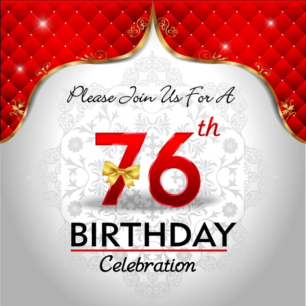 Celebrating 76 years birthday — Stock Vector