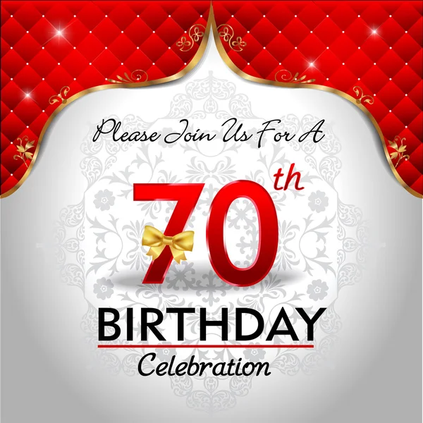 70 ஆண்டு பிறந்தநாள் கொண்டாட்டம் — ஸ்டாக் வெக்டார்