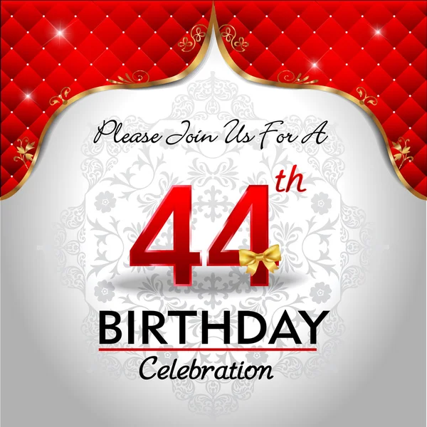 Celebrating 44 years birthday — Stock Vector