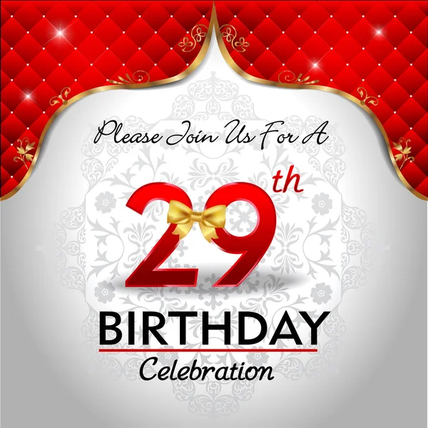 Celebrating 29 years birthday — Stock Vector