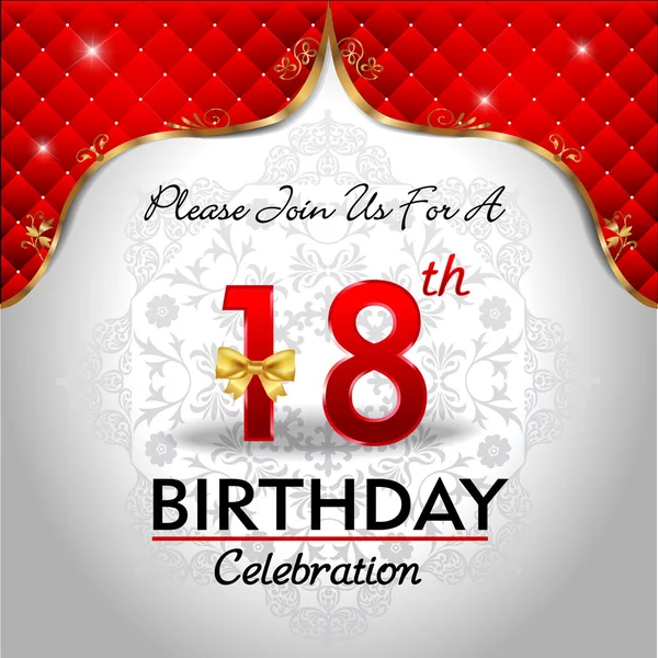 庆祝 18 岁生日 — 图库矢量图片