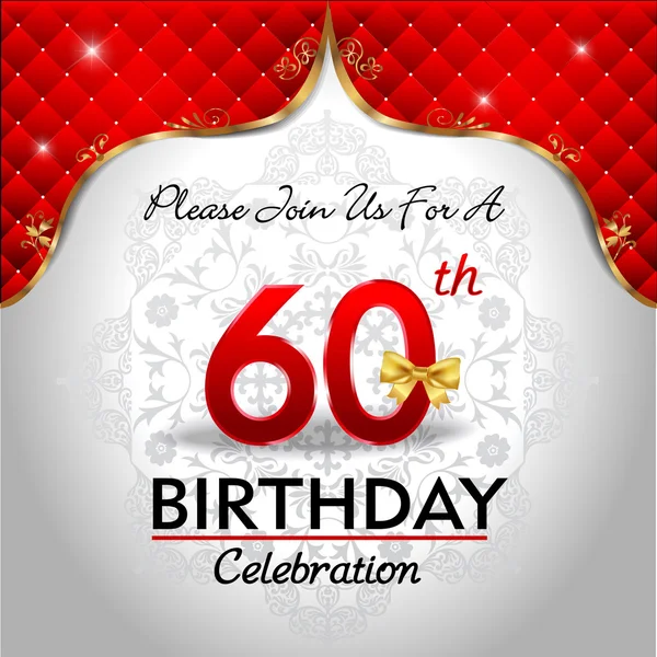 Celebrating 60 years birthday — Stock Vector