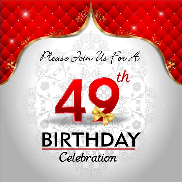 Celebrating 49 years birthday — Stock Vector