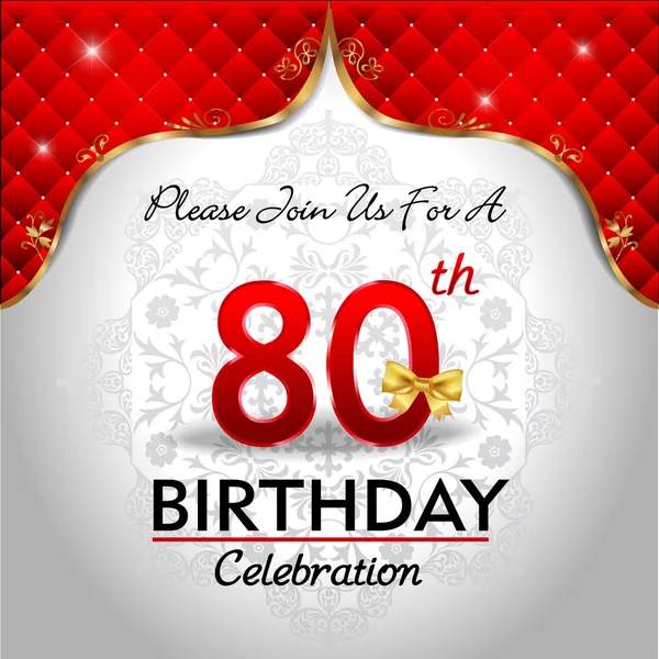 庆祝 80 岁生日 — 图库矢量图片