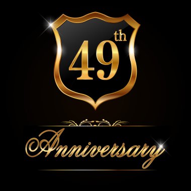 49 years anniversary golden label