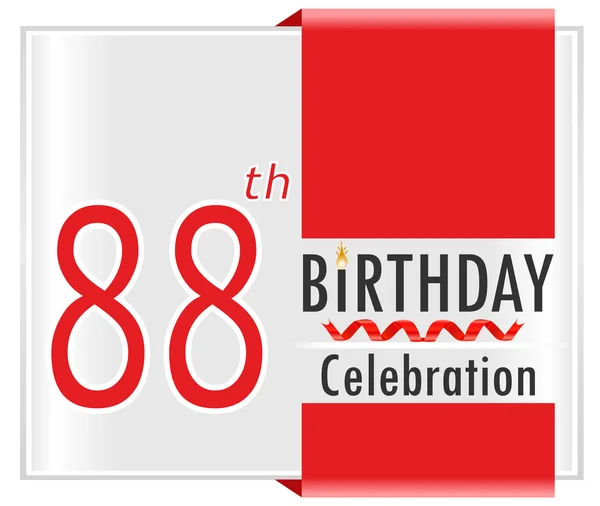 Carte anniversaire 88 ans — Image vectorielle