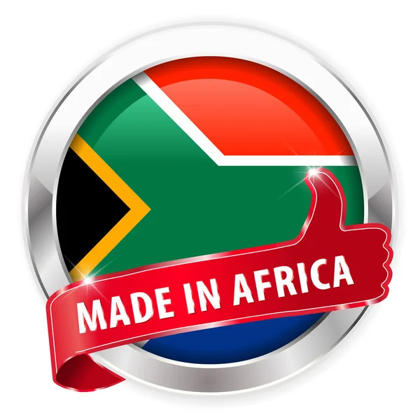 Made in África emblema de prata — Vetor de Stock