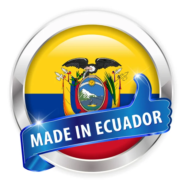 Έκανε στον Εκουαδόρ ασημένιο σήμα — Διανυσματικό Αρχείο