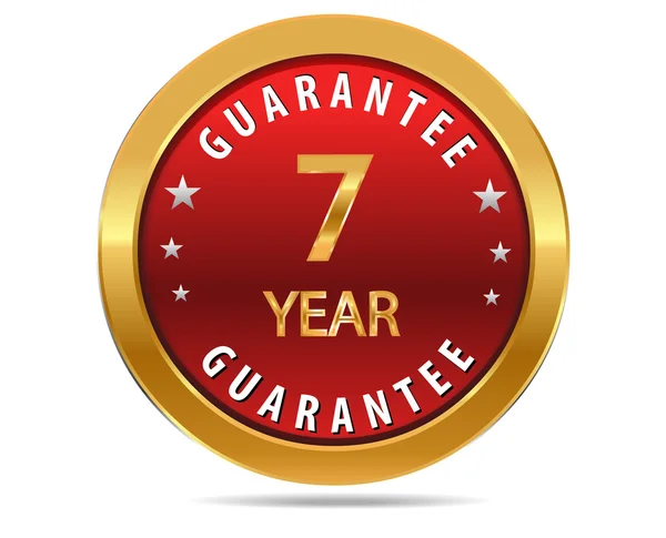 7 year guarantee sign — Stock Vector