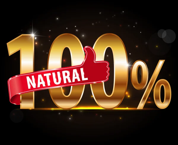 100% ベクトル自然ラベル — ストックベクタ
