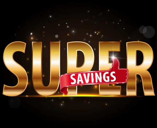 Super úspory design — Stockový vektor