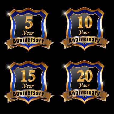 Set of anniversary elements clipart