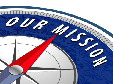 Our mission concept with compass clipart