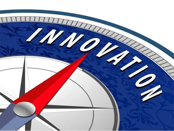 Innovationskonzept mit Kompass — Stockvektor