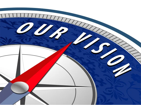 A vision koncepciónk iránytű — Stock Vector