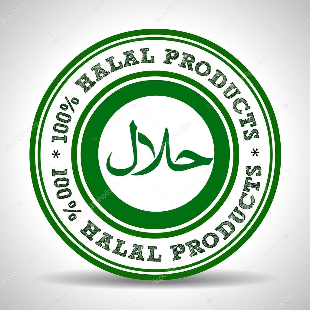 100 Halal Product green Label