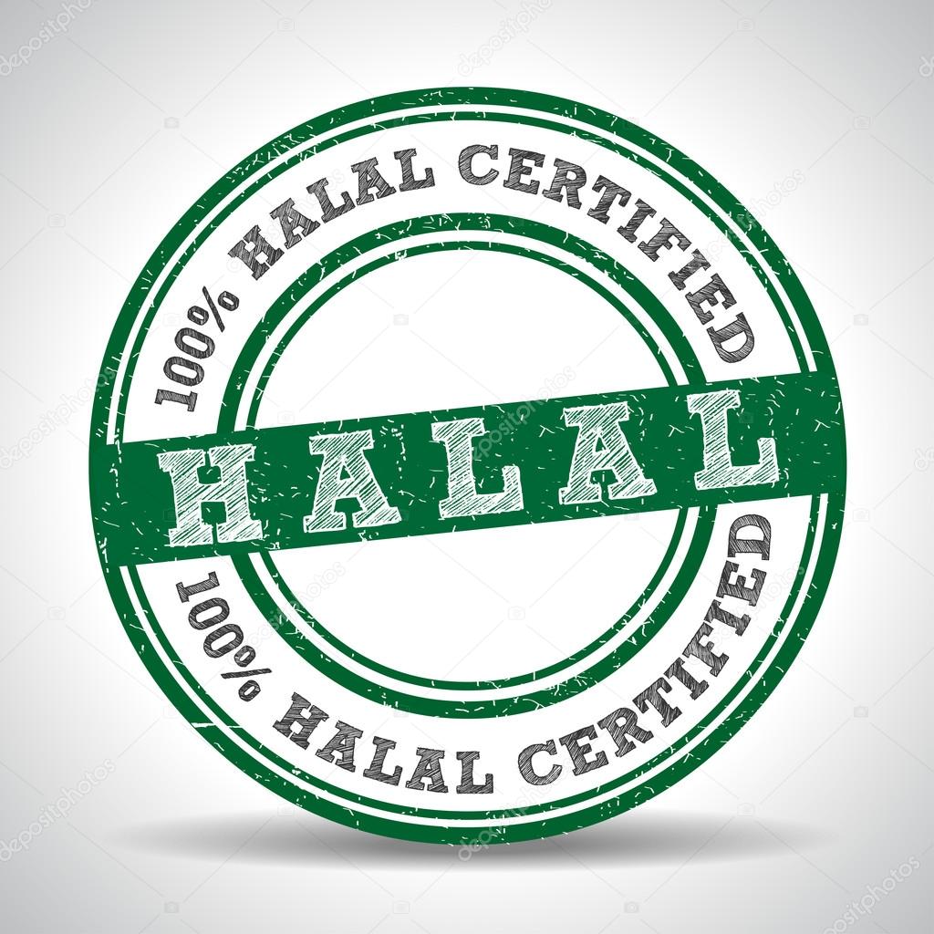 100 Halal certified product label